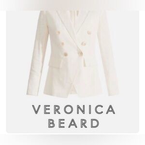 Veronica Beard Dickey Lonny off white Linen  Blazer 4